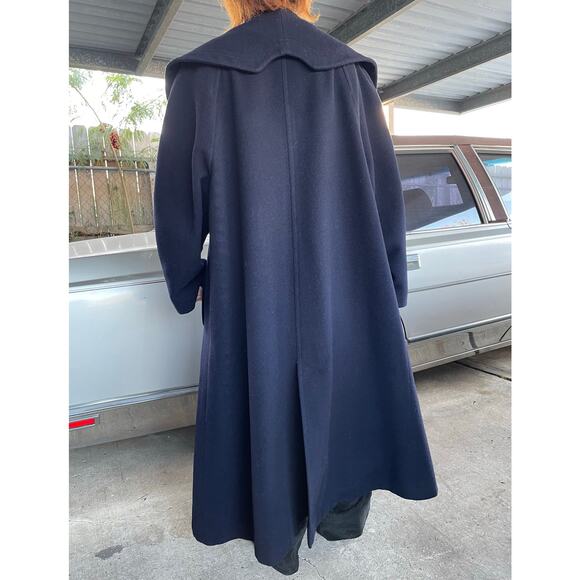 Vintage Gil Bret Wool Blend Shawl Collar Classic Double Breasted Long Overcoat - Picture 3 of 16